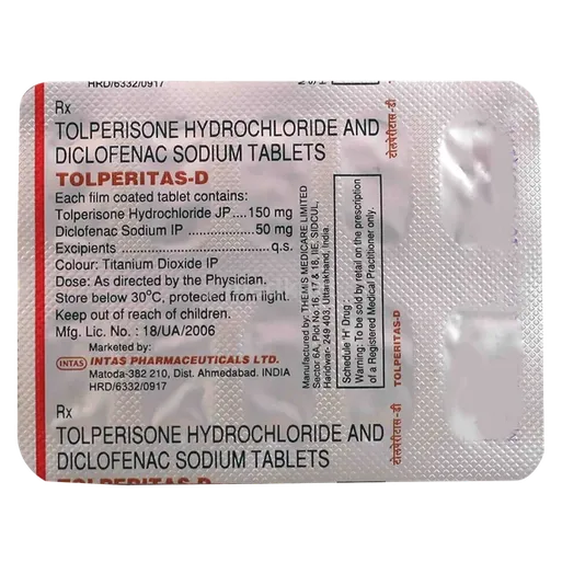 tolperitas d tablet 10's